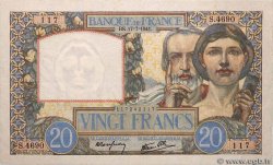 20 Francs TRAVAIL ET SCIENCE FRANCE  1941 F.12.16