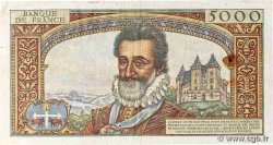 5000 Francs HENRI IV Petit numéro FRANCE  1957 F.49.01 F+