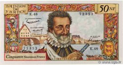 50 Nouveaux Francs HENRI IV FRANCE  1960 F.58.05 XF-