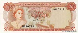 5 Dollars BAHAMAS  1974 P.37a
