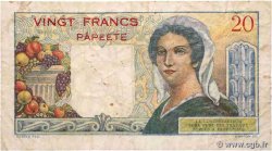 20 Francs TAHITI  1960 P.21c MB