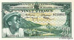 20 Francs CONGO BELGE  1957 P.31
