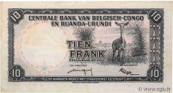 10 Francs BELGISCH-KONGO  1958 P.30b SS