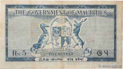 5 Rupees ÎLE MAURICE  1954 P.27 TB+