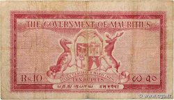 10 Rupees ISOLE MAURIZIE  1954 P.28 q.MB