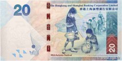 20 Dollars HONG KONG  2012 P.212 UNC