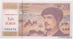 20 Francs DEBUSSY Modifié FRANCE  1997 F.66ter.02 SPL+