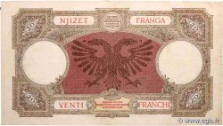 20 Franga ALBANIA  1939 P.07 VF