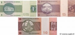 1, 5, 10 Cruzeiro Lot BRAZIL  1981 P.191Ac, P.192b et P.193e UNC-