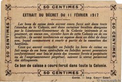 50 Centimes COSTA DE MARFIL  1917 P.01b BC+