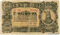 500 Korona HONGRIE  1923 P.074a