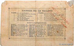 2 Francs FRANCE régionalisme et divers Paris 1871 JER.75.02B pr.TB