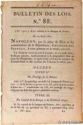 Bulletin des Lois FRANCE Regionalismus und verschiedenen  1806 F.A-