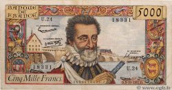5000 Francs HENRI IV FRANCE  1957 F.49.03 TB+