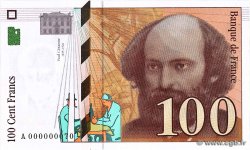 100 Francs CÉZANNE Petit numéro FRANCE  1997 F.74.01A