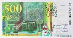 500 Francs PIERRE ET MARIE CURIE Petit numéro FRANCE  1994 F.76.01A UNC