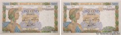 500 Francs LA PAIX Consécutifs FRANCE  1942 F.32.41