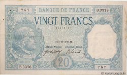 20 Francs BAYARD FRANCE  1917 F.11.02
