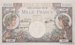 1000 Francs COMMERCE ET INDUSTRIE FRANCIA  1940 F.39.01