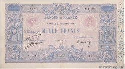 1000 Francs BLEU ET ROSE FRANCIA  1924 F.36.40