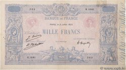 1000 Francs BLEU ET ROSE FRANCE  1923 F.36.39