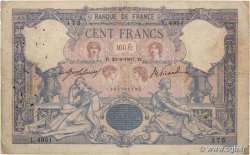 100 Francs BLEU ET ROSE FRANCE  1907 F.21.22 B
