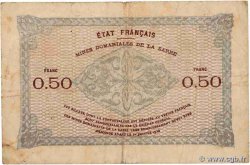 50 Centimes MINES DOMANIALES DE LA SARRE Petit numéro FRANCE  1920 VF.50.03 B+