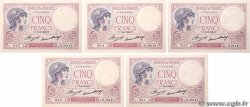 5 Francs FEMME CASQUÉE Lot FRANCE  1933 F.03.17