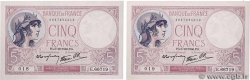 5 Francs FEMME CASQUÉE modifié Consécutifs FRANCIA  1940 F.04.16