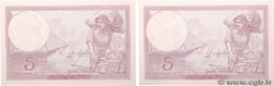 5 Francs FEMME CASQUÉE modifié Consécutifs FRANCE  1940 F.04.16 NEUF
