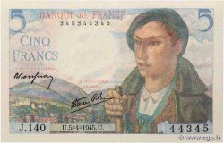 5 Francs BERGER FRANCE  1945 F.05.06