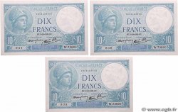 10 Francs MINERVE modifié Lot FRANCE  1939 F.07.10