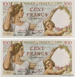 100 Francs SULLY Consécutifs FRANCE  1940 F.26.32 UNC-