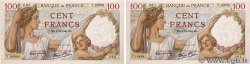 100 Francs SULLY Consécutifs FRANCE  1940 F.26.42