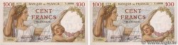 100 Francs SULLY Consécutifs FRANCE  1940 F.26.42