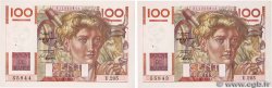 100 Francs JEUNE PAYSAN Consécutifs FRANCE  1947 F.28.15