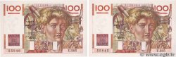 100 Francs JEUNE PAYSAN Consécutifs FRANCE  1947 F.28.15