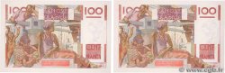 100 Francs JEUNE PAYSAN Consécutifs FRANCE  1947 F.28.15 SPL