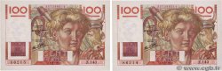 100 Francs JEUNE PAYSAN Consécutifs FRANCE  1946 F.28.11