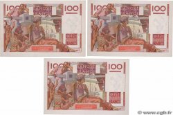 100 Francs JEUNE PAYSAN Consécutifs FRANCE  1946 F.28.11 AU