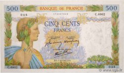 500 Francs LA PAIX FRANCE  1942 F.32.41 XF+