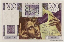 500 Francs CHATEAUBRIAND FRANCE  1945 F.34.03 AU