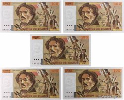 100 Francs DELACROIX modifié Lot FRANCE  1982 F.69.06 UNC-