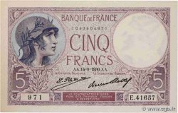 5 Francs FEMME CASQUÉE FRANCE  1930 F.03.14a