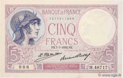 5 Francs FEMME CASQUÉE FRANCE  1932 F.03.16