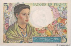 5 Francs BERGER FRANCE  1943 F.05.02 pr.NEUF