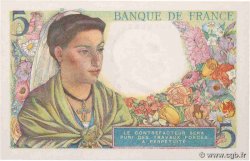 5 Francs BERGER FRANCIA  1943 F.05.04 FDC