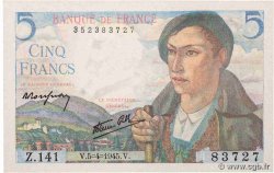 5 Francs BERGER FRANCE  1945 F.05.06