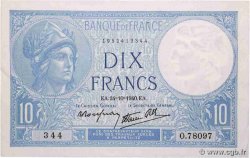 10 Francs MINERVE modifié FRANCE  1940 F.07.18