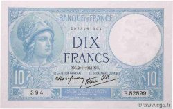10 Francs MINERVE modifié FRANCE  1941 F.07.26
